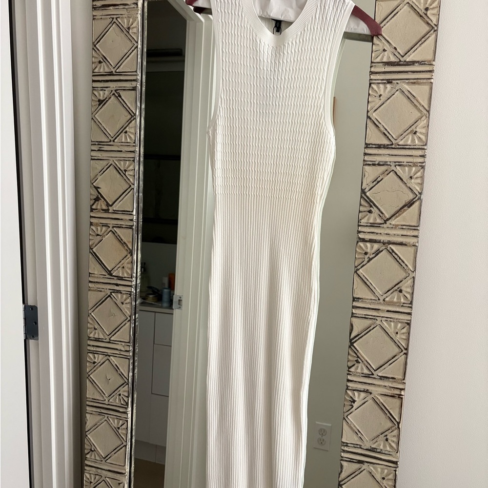 Rag & Bone White Textured Sleeveless Maxi Dress